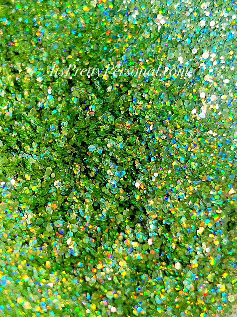 SCHMEDIUM CUT "Growing Places Green" -Holographic + Hologram Glitter