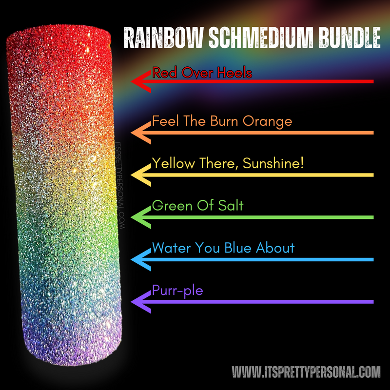 6 pack- SCHMedium Basic Rainbow Glitter Collection Discount Pack