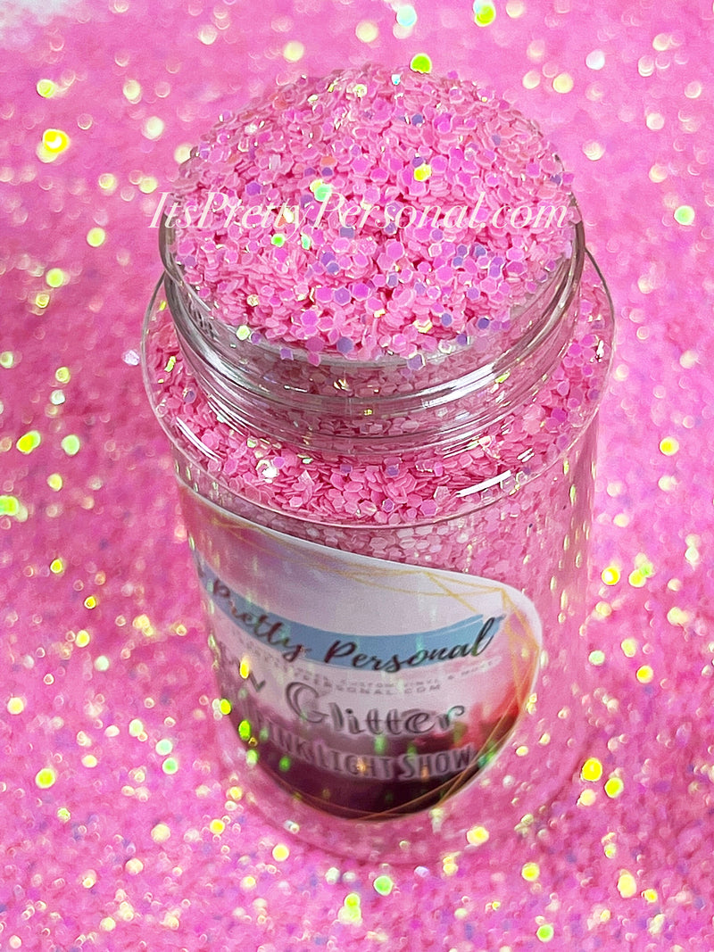 "MINI Pastel Pink Light Show”-GLOW Glitter