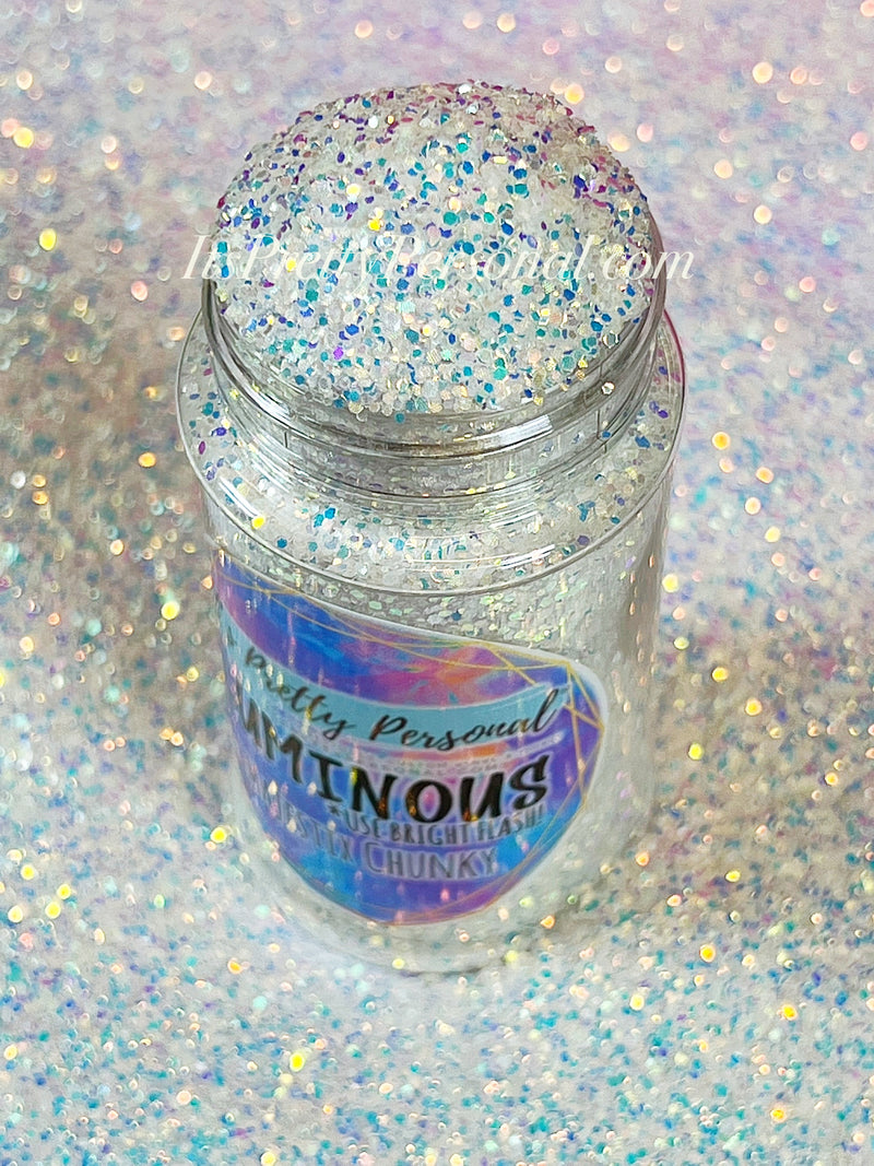 “Majestix Chunky” (Medium Cut)- Luminous Reflective Glitter Collection