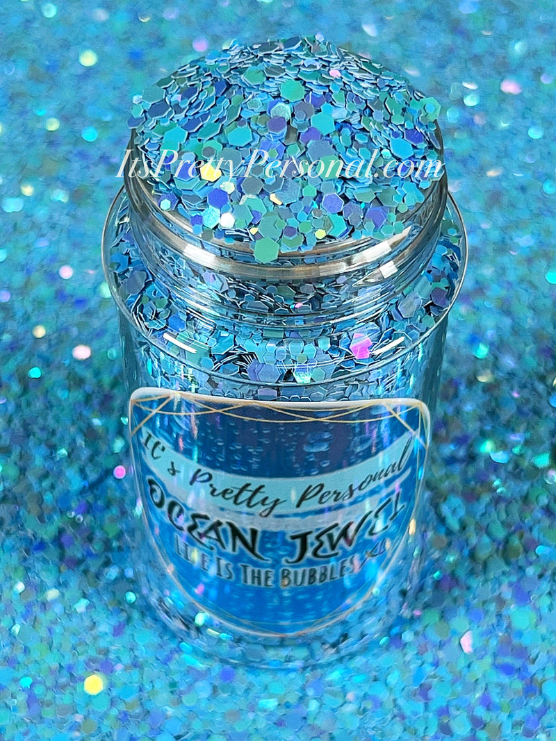 “Life Is The Bubbles XL”- Ocean Jewel Collection Blue