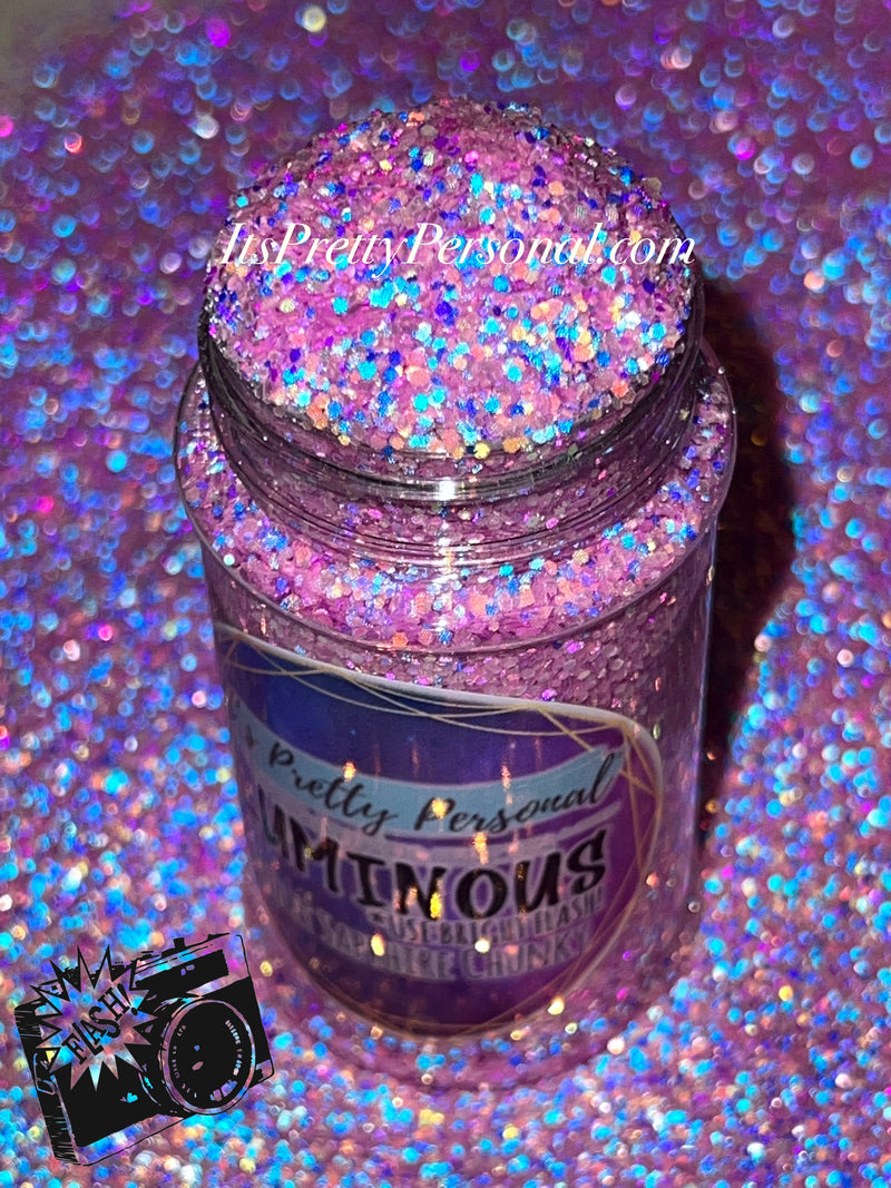 “Violet Sapphire Chunky” (Medium Cut)- Luminous Reflective Glitter Collection