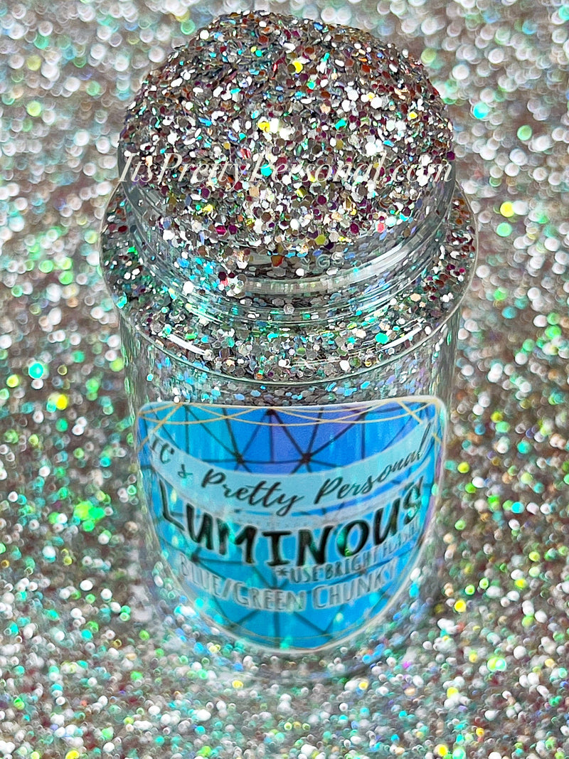 Blue/Green Chunky (Medium Cut)- Luminous Reflective Glitter Collection